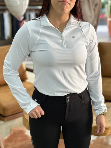 Polo de manga larga Mia Riding para mujer