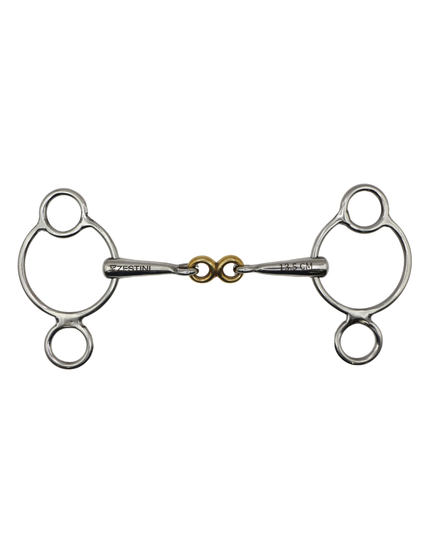 6 Ring Gag Bit With Brass Jointer