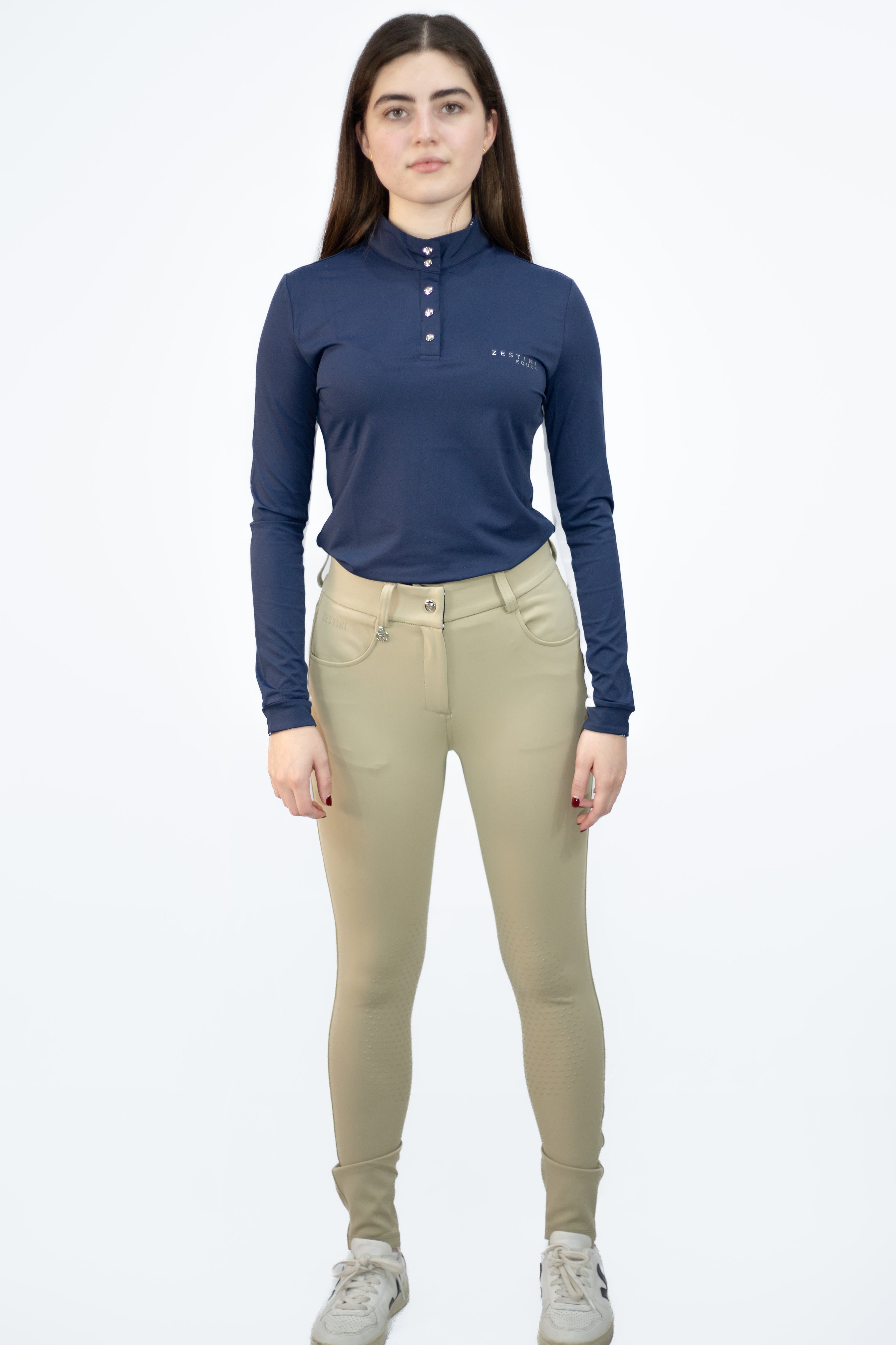 Pantalones de montar de silicona Emma Knee de W