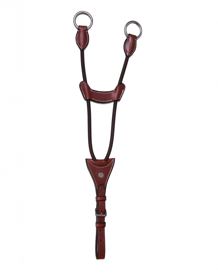 Elastic Martingale Fork With Raised Leather