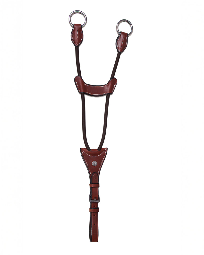 Elastic Martingale Fork With Raised Leather