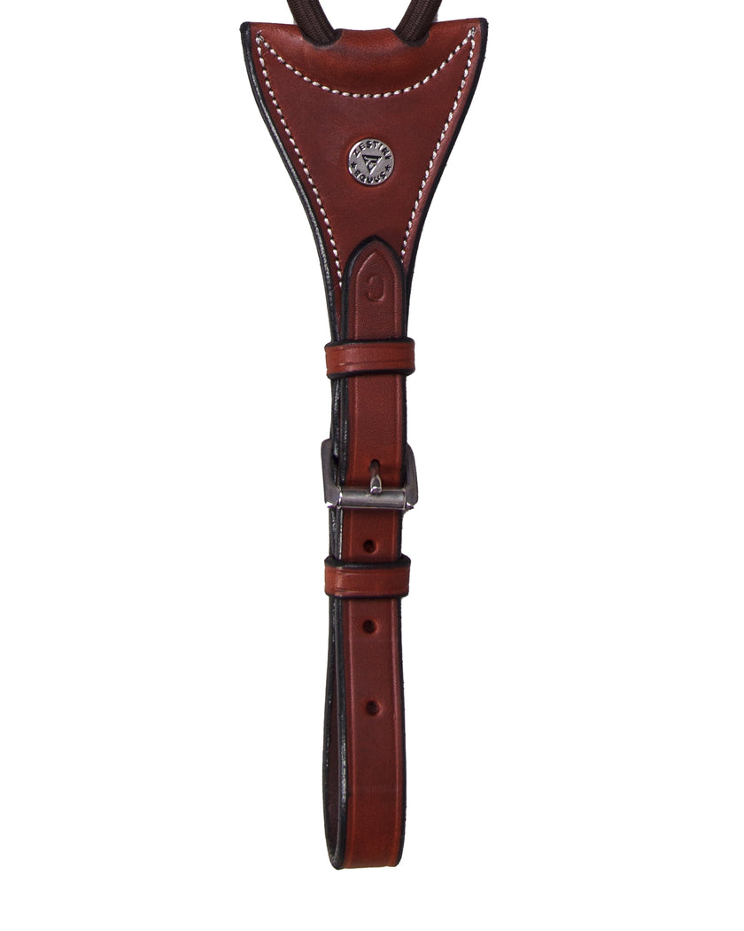 Elastic Martingale Fork With Raised Leather