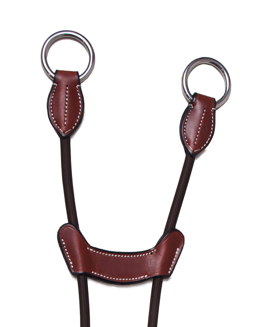 Elastic Martingale Fork With Raised Leather