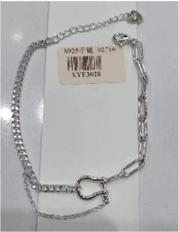 Pulsera de eslabones de herradura de acero inoxidable