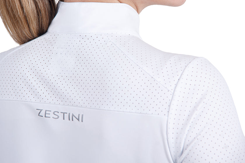 Women Mesh Zipper Short Sleeve