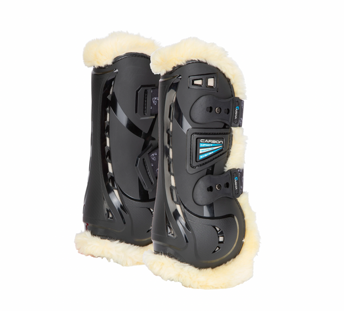 Carbon Lambswool Jumping Boots Front Legs