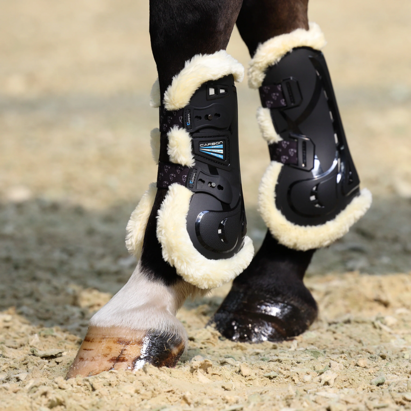 Carbon Lambswool Jumping Boots Front Legs