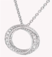 Collar de círculo estrecho de plata