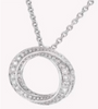 Collar de círculo estrecho de plata