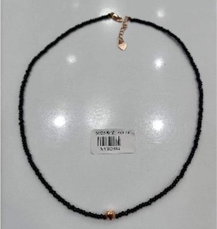 Collar negro de acero inoxidable
