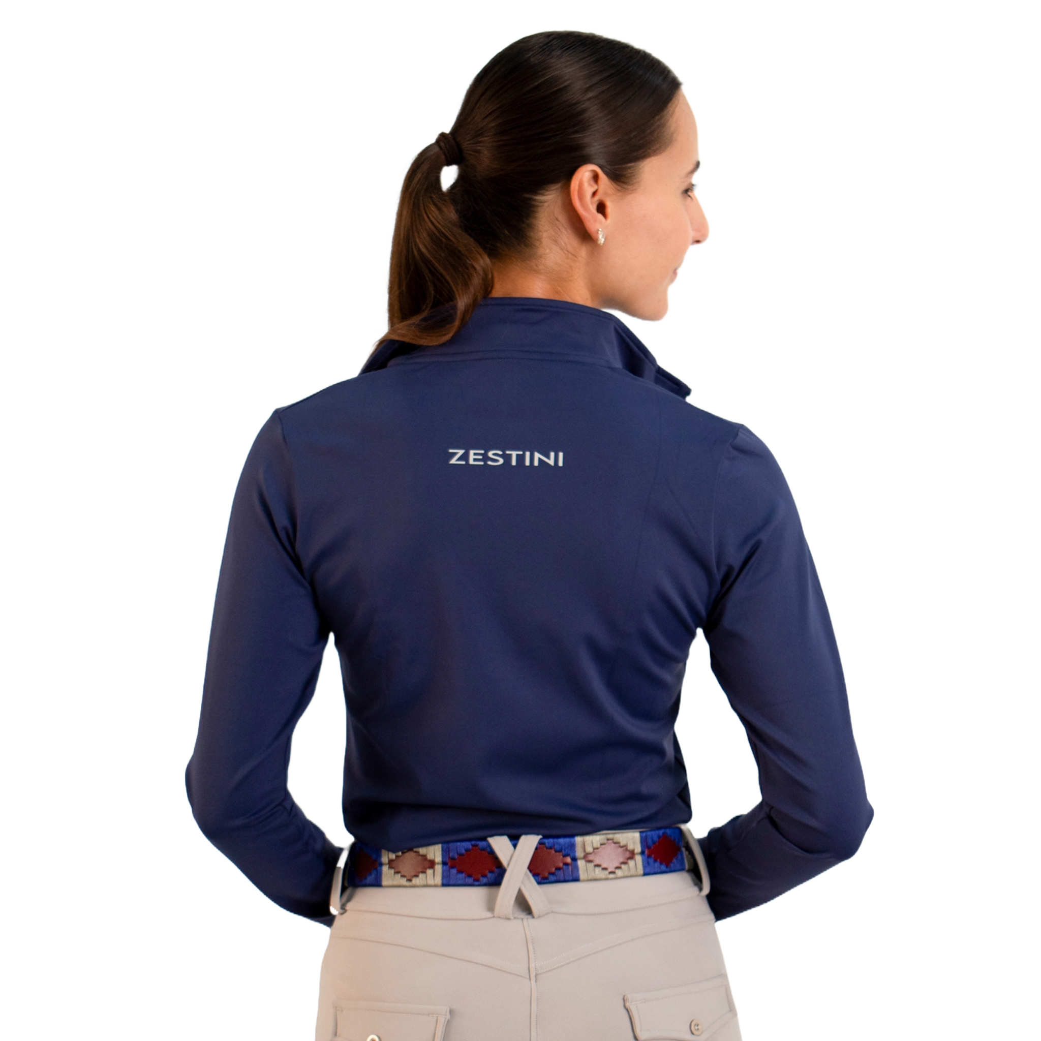 Polo de manga larga Mia Riding para mujer