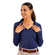 Polo de manga larga Mia Riding para mujer