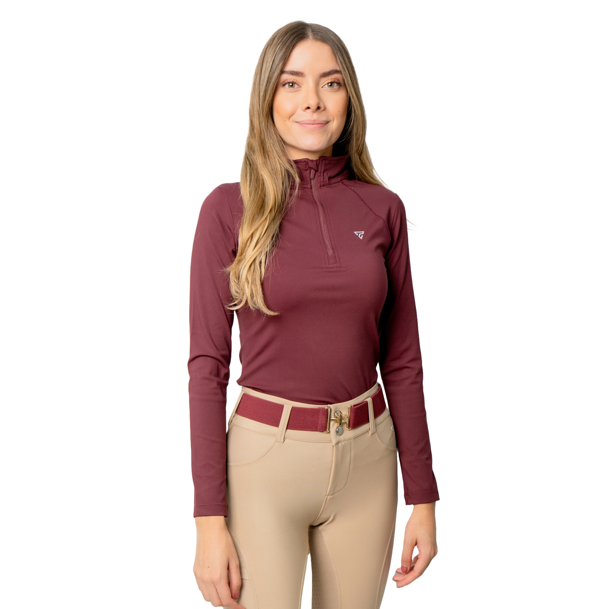 Polo de manga larga Mia Riding para mujer