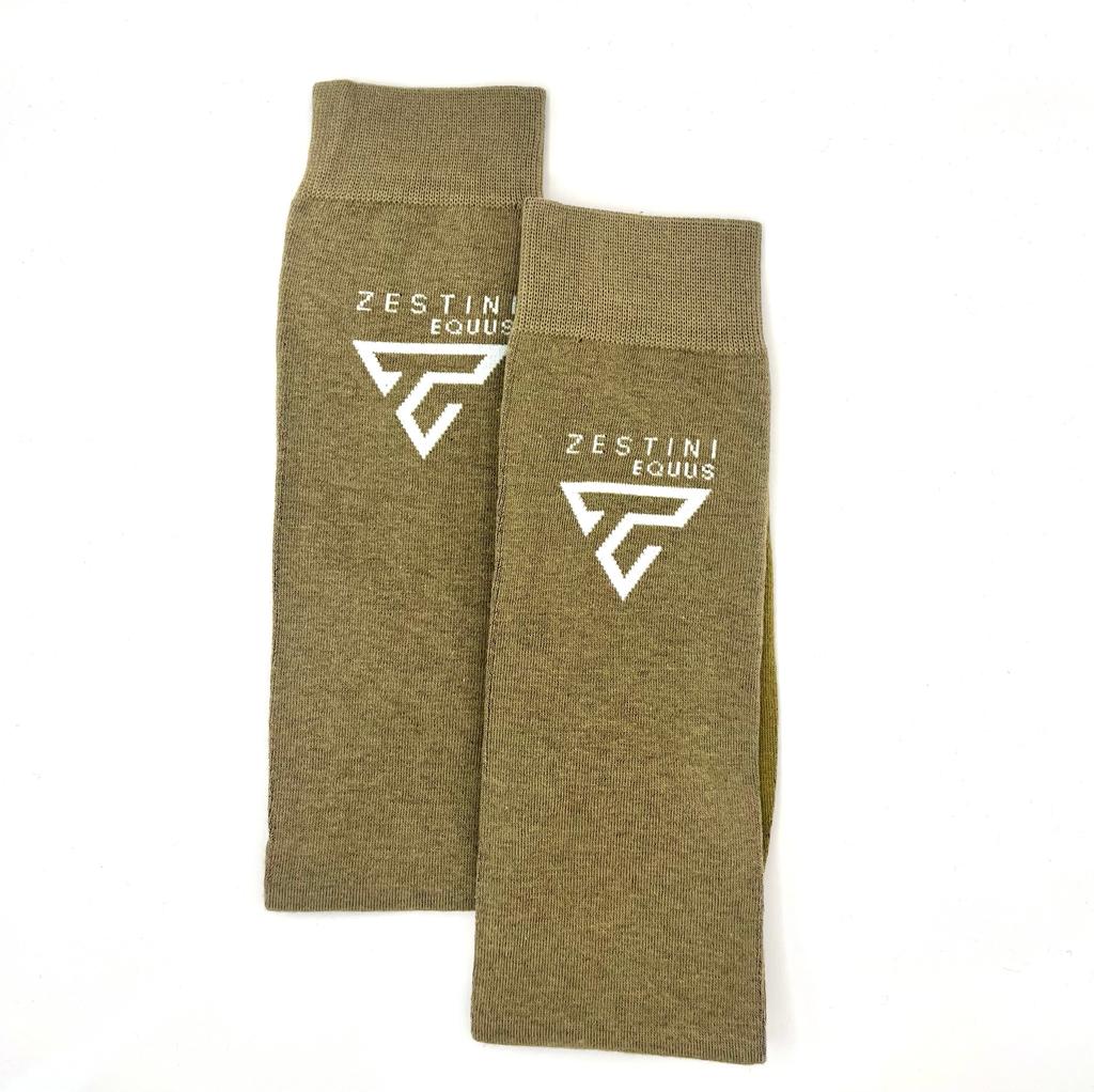 Olive Equestrian Socks Teen