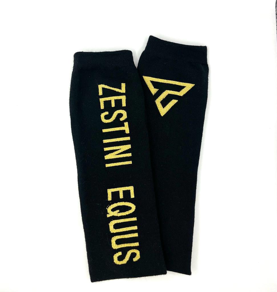 Black With Gold Equestrian Socks